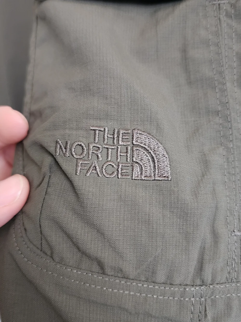 The North Face Mens Large Olive Green Stow Pocket Nylon Hiking Cargo Pants - Picture 4 of 12